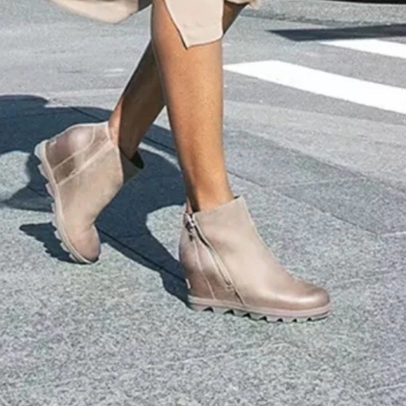 Sorel Women Joan of Arctic Ankle Leather Wedge Boots shoes sz 6.5 new - Picture 15 of 15